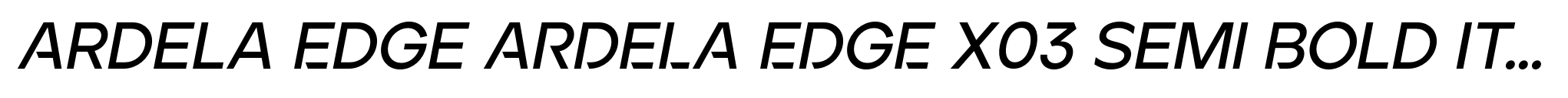 Ardela Edge ARDELA EDGE X03 Semi Bold Italic image